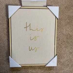 Opalhouse Framed Foil Embellished Linen Picture